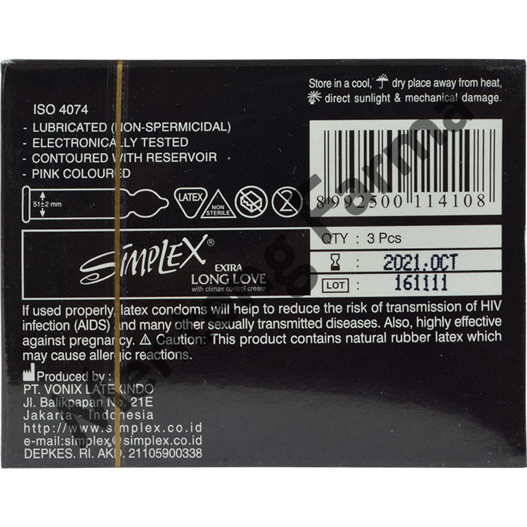 Kondom Simplex Extra Long Love - Menteng Farma