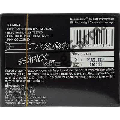 Kondom Simplex Extra Long Love - Menteng Farma