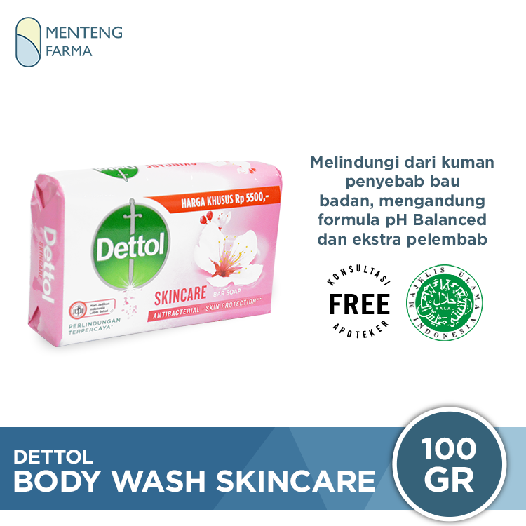 Sabun Mandi Batang Dettol Proskin Skincare - 105 gram - Menteng Farma