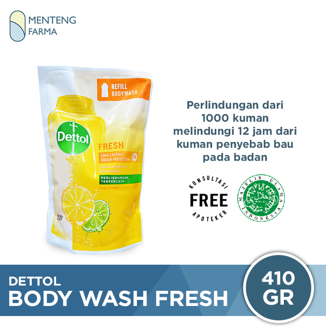 Sabun Mandi Cair Dettol ProFresh - 410 Gram - Menteng Farma