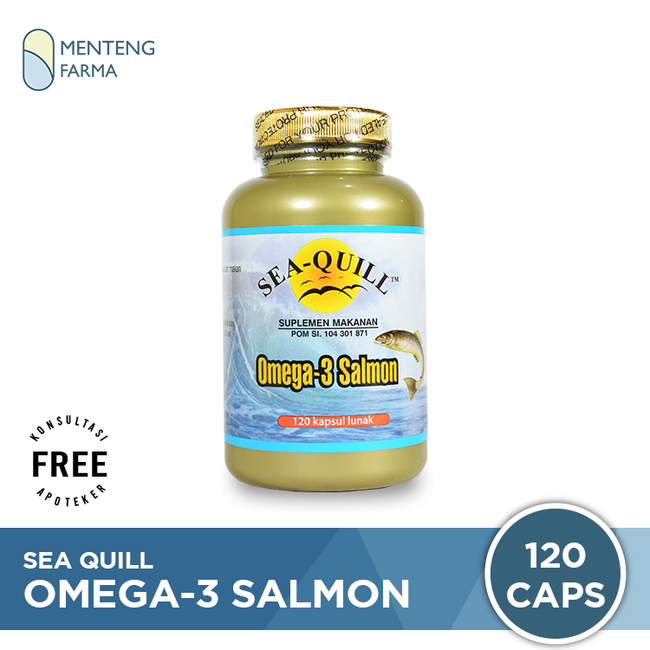 Sea Quill Omega-3 Salmon (Isi 120 Softgels) - Menteng Farma