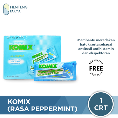 Komix (Rasa Peppermint) 1 Karton - Isi 50 Dus - Menteng Farma