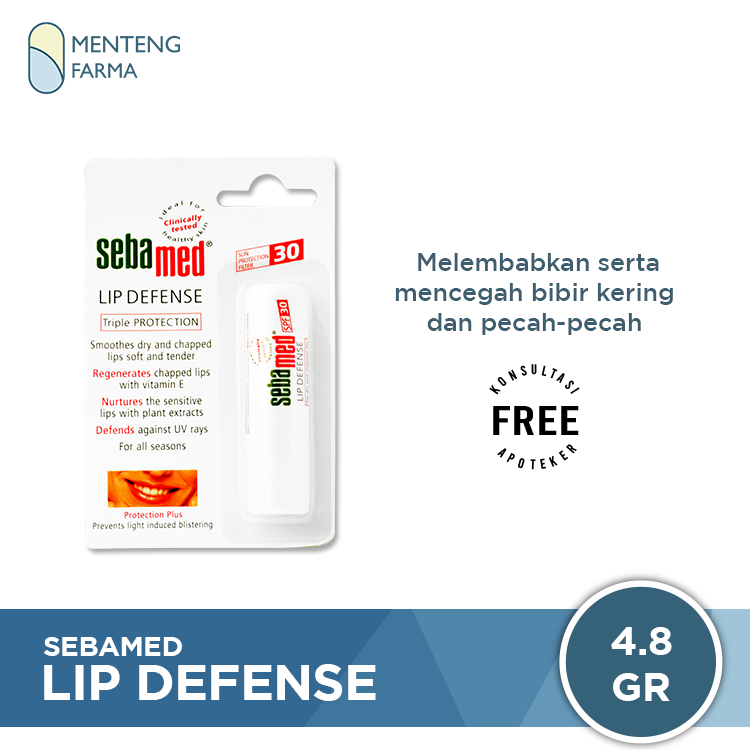 Sebamed Lip Defense SPF 30 - Lip Balm Pelembab Bibir Kering dan Pecah ...