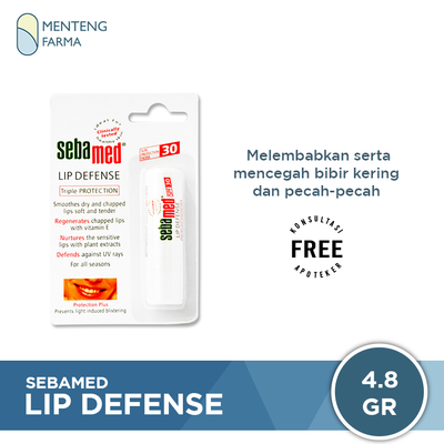 Sebamed Lip Defense SPF 30 - Lip Balm Pelembab Bibir Kering dan Pecah Pecah - Menteng Farma