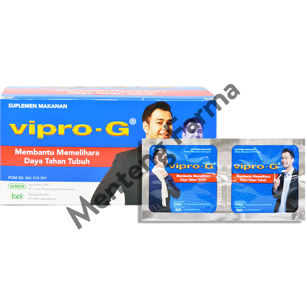 Vipro G Strip Isi 2 Tablet - Suplemen Antioksidan dan Daya Tahan Tubuh ...