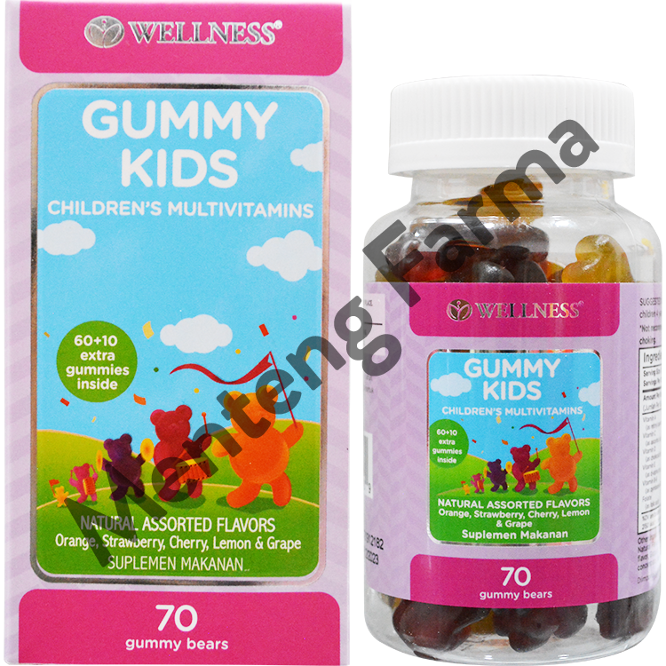 Wellness Gummy Kids Multivitamins Isi 70 Gummy Bears - Menteng Farma
