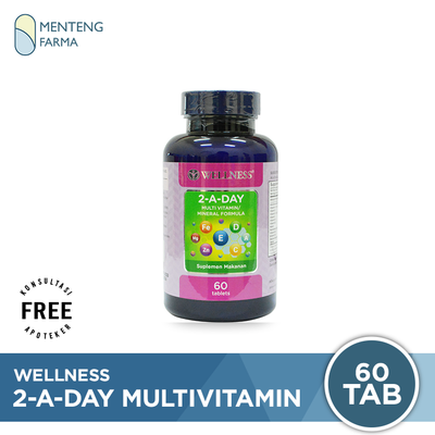 Wellness 2 A Day Multivitamin Dan Mineral Formula 60 Tablet - Menteng Farma