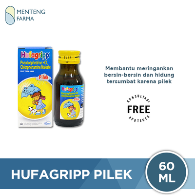 Hufagrip Biru Obat Pilek Anak 60 mL - Menteng Farma