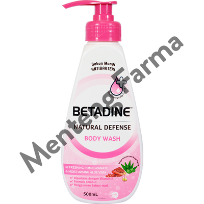 Betadine Natural Defense Body Wash 500 mL - Menteng Farma