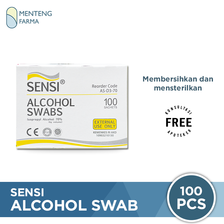 Sensi Alcohol Swabs / Tissue Alkohol Sensi - Menteng Farma