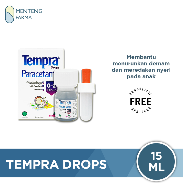 Tempra Drops 15 mL - Pereda Demam dan Nyeri Khusus Bayi 0 - 2 Tahun - Menteng Farma