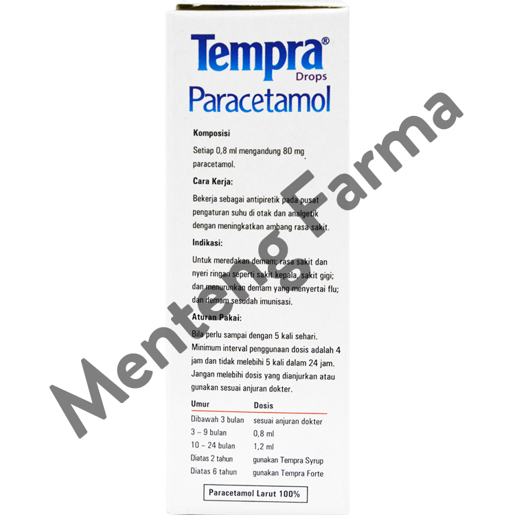 Tempra Drops 15 mL - Pereda Demam dan Nyeri Khusus Bayi 0 - 2 Tahun - Menteng Farma