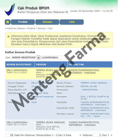 Tempra Drops 15 mL - Pereda Demam dan Nyeri Khusus Bayi 0 - 2 Tahun - Menteng Farma