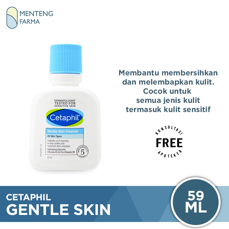Cetaphil Gentle Skin Cleanser 59 mL | Pembersih Wajah dan Tubuh - Menteng Farma