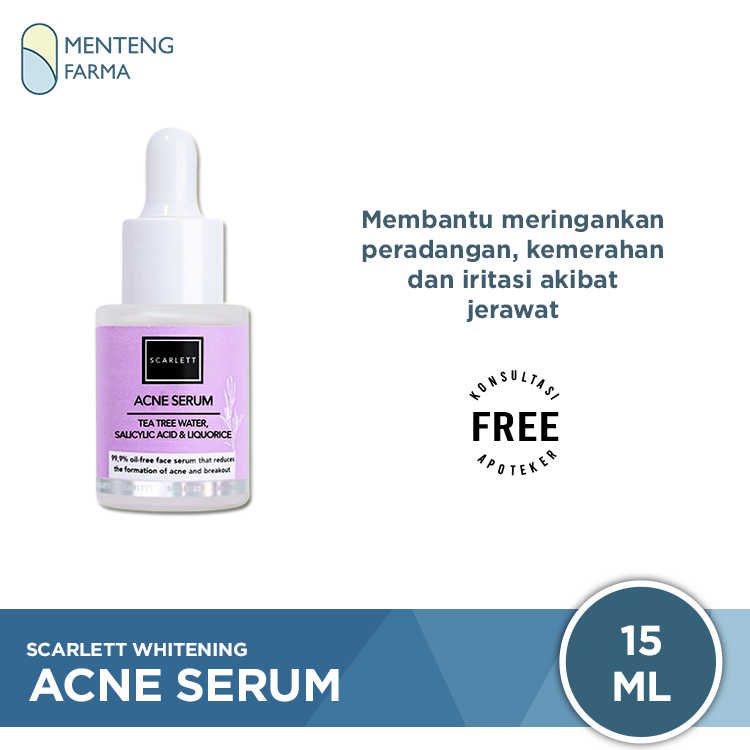 Scarlett Whitening Acne Serum 15 ML - Serum Untuk Kulit Berjerawat - Menteng Farma