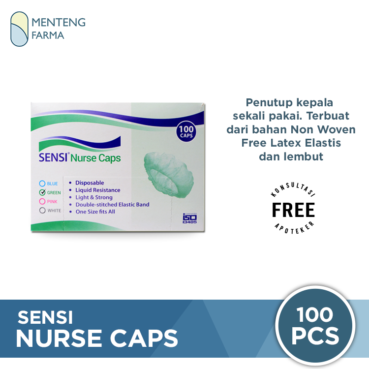 Sensi Disposable Nurse Caps Isi 100 - Menteng Farma