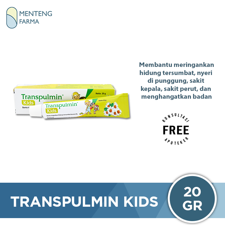 Transpulmin Kids Balsam 20 G - Pereda Hidung Tersumbat - Menteng Farma
