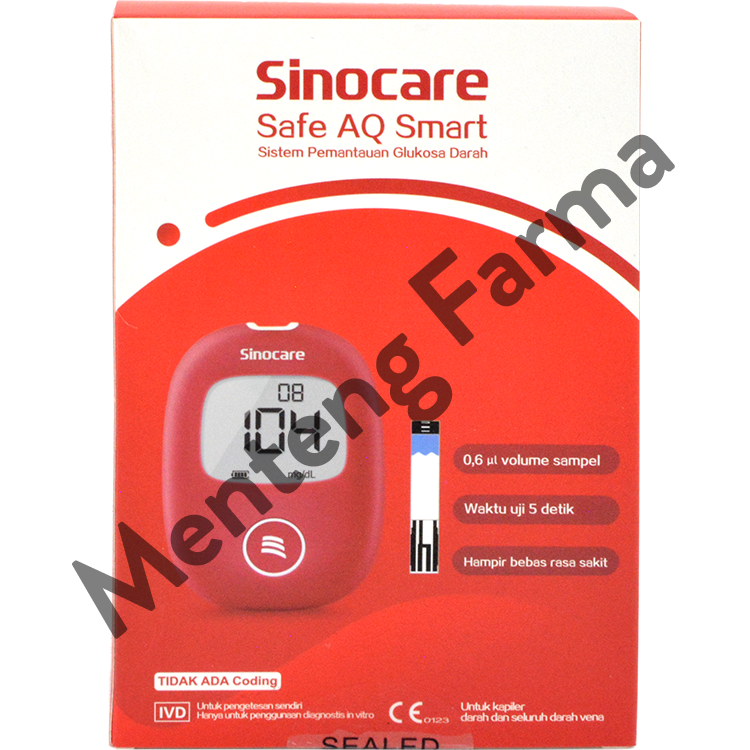 Sinocare Safe AQ Smart Alat Cek Gula Darah - Menteng Farma