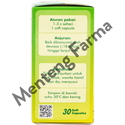 Omepros 30 Soft Capsules - Suplemen Kesehatan Penurun Kolestrol - Menteng Farma