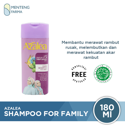 Azalea Hijab Shampoo With Zaitun Oil And Habbatussauda Oil 180 ML - Perawatan Rambut Rusak - Menteng Farma