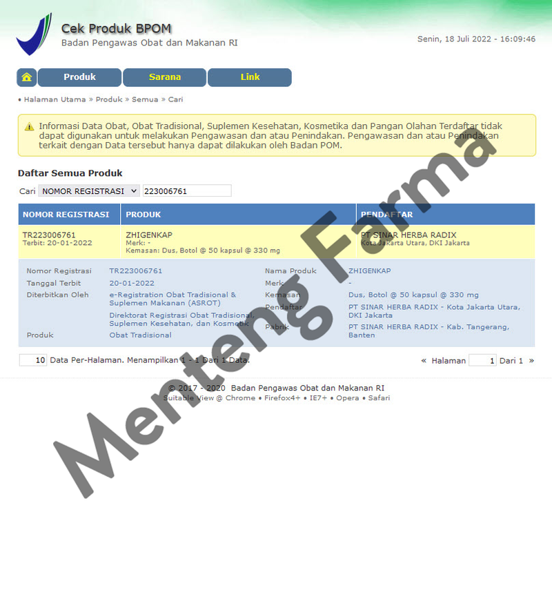 Chinese Zhigenduan (Zhigenkap) - Meringankan Gejala Wasir - Menteng Farma