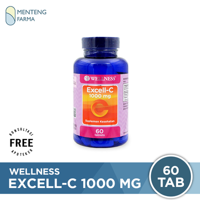 Wellness Excell C 1000 mg 60 Tablet - Suplemen Vitamin C 1000 mg - Menteng Farma