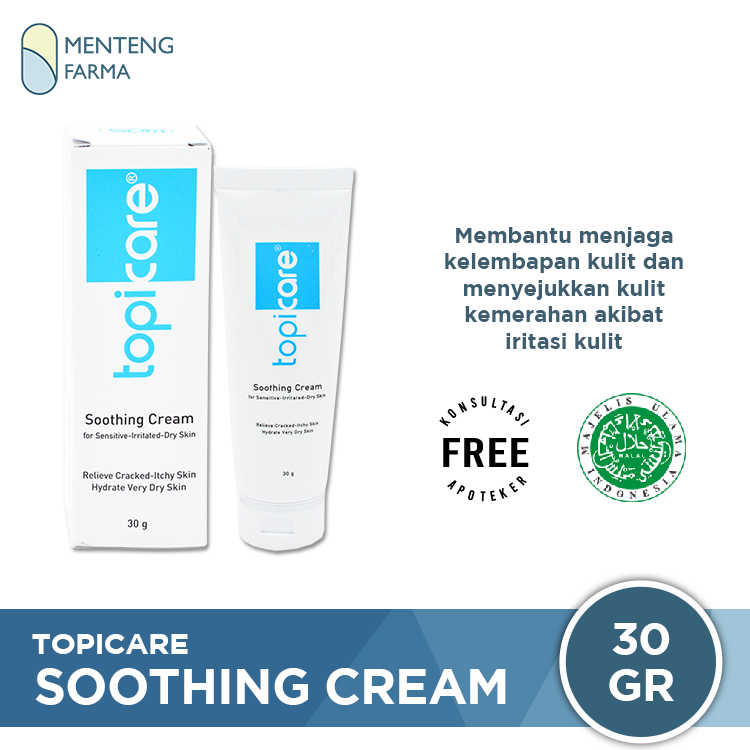 Topicare Soothing Cream 30 Gr - Krim Pelembab Kulit Kering Atopik - Menteng Farma