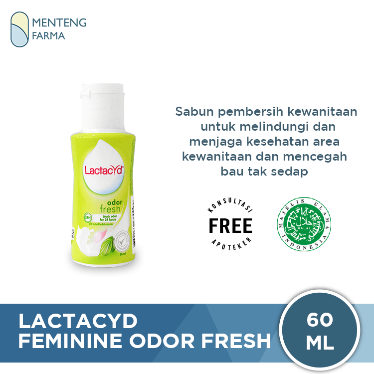 Lactacyd Odor Fresh 60 ML - Pembersih Kewanitaan - Menteng Farma