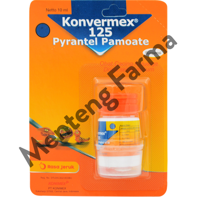 Konvermex 125 Suspensi 10 mL - Obat Pembasmi Cacingan - Menteng Farma