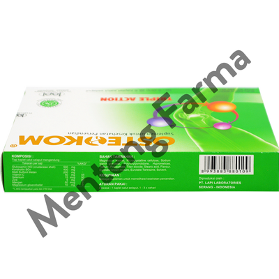 Osteokom 30 Kaplet - Suplemen Kesehatan Tulang dan Sendi - Menteng Farma