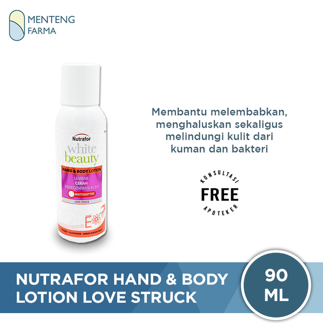 Nutrafor White Beauty Hand & Body Lotion Love Struck 90 ML - Lotion Antiseptik - Menteng Farma