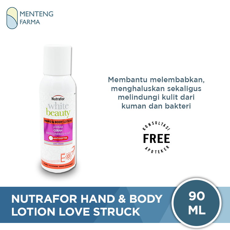 Nutrafor White Beauty Hand & Body Lotion Love Struck 90 ML - Lotion Antiseptik - Menteng Farma