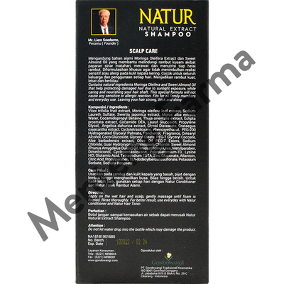 Natur Shampoo Moringa & Sweet Almond Oil 270 ML - Perawatan Kulit Kepala Kering - Menteng Farma