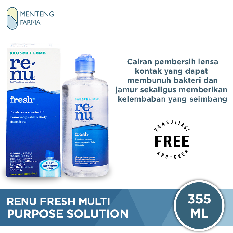 Renu Fresh Multi Purpose Solution 335 mL - Cairan Pembersih Lensa Kontak - Menteng Farma