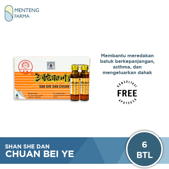 San She Dan Chuan Bei Ye - Obat Herbal Batuk Berdahak dan Batuk Kering - Menteng Farma