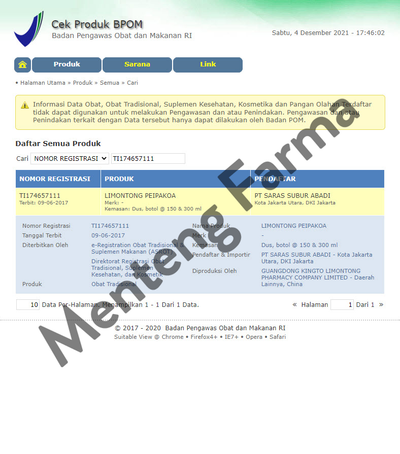 Obat Batuk Kingto Limontong Peipakoa - Menteng Farma