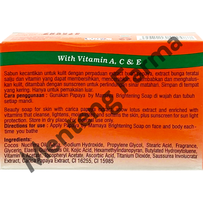 Sabun Papaya By Mamaya Anti Acne Soap 70 gr - Menteng Farma