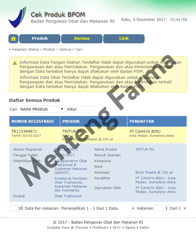 Ren Shen Tian Qi San Jiang Wan (Tritur) - Menteng Farma