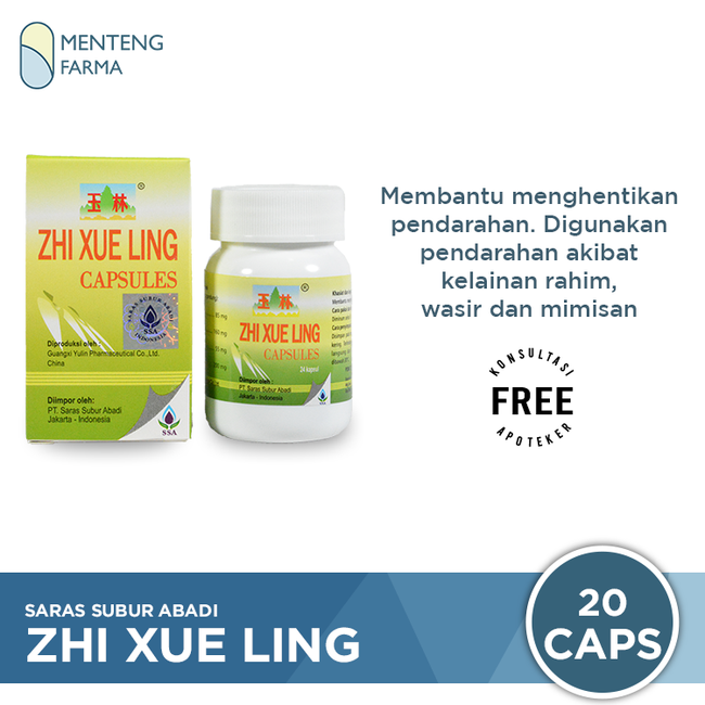 Zhi Xue Ling Capsule - Menghentikan Pendarahan Wasir / Melahirkan - Menteng Farma