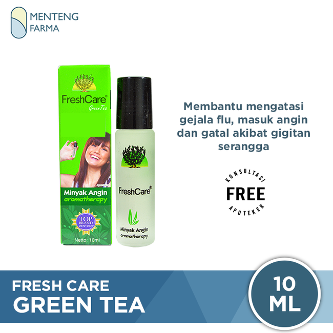 FreshCare Aromatheraphy Green Tea - Atasi Gejala Masuk Angin, Pegal - Menteng Farma