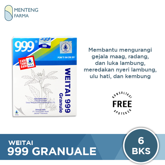 Weitai 999 Granule - Obat Nyeri Lambung / Maag - Menteng Farma