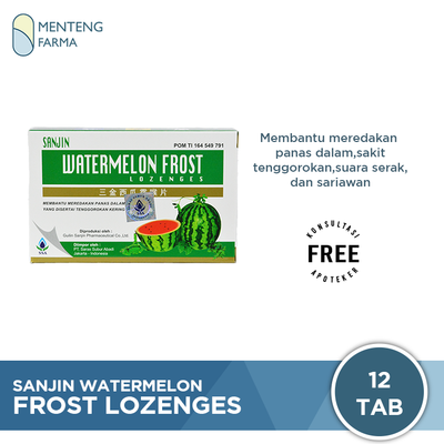 Sanjin Watermelon Frost Lozenges - Menteng Farma