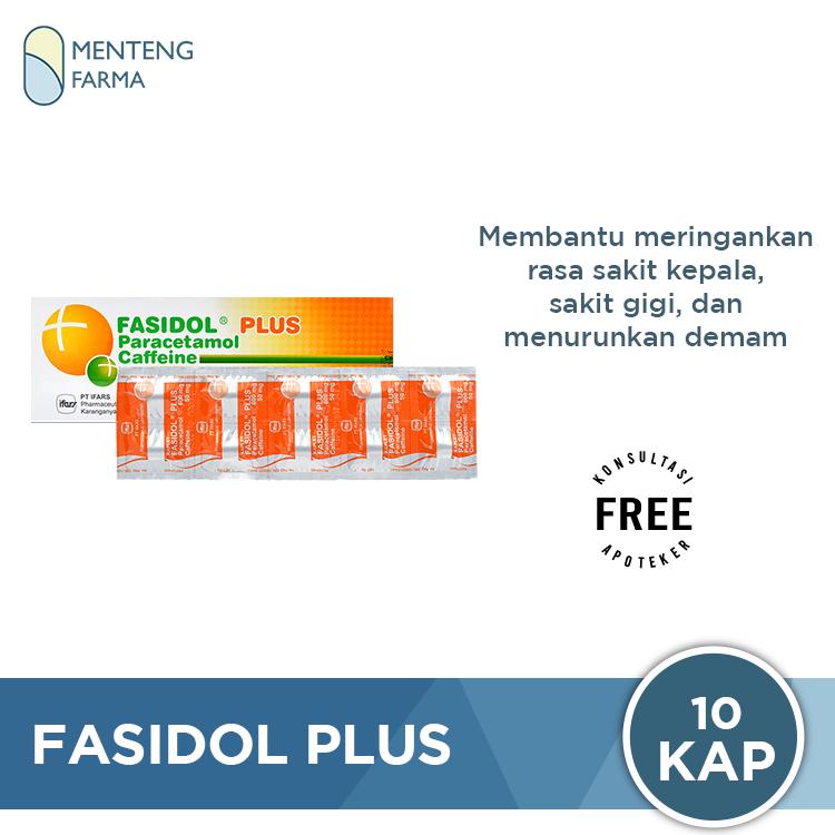 Fasidol Plus 10 Kaplet - Obat Demam Sakit Kepala dan Sakit Gigi - Menteng Farma