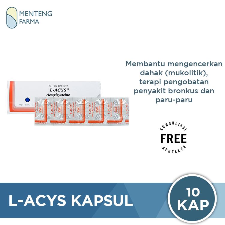 L-Acys 200 mg 10 Kapsul - Obat Batuk Berdahak - Menteng Farma