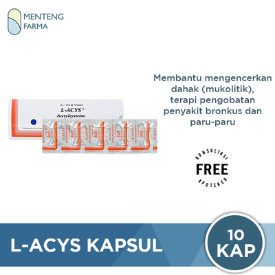 L-Acys 200 mg 10 Kapsul - Obat Batuk Berdahak - Menteng Farma