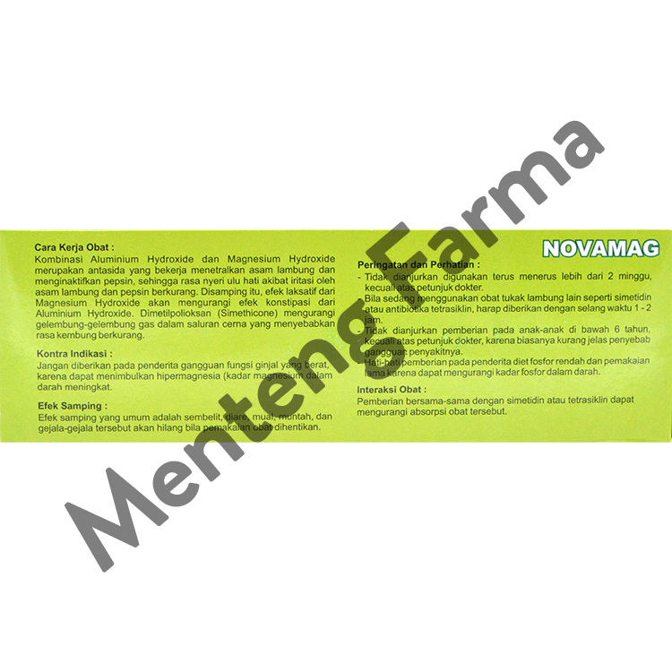 Novamag 10 Tablet - Obat Sakit Maag dan Asam Lambung - Menteng Farma