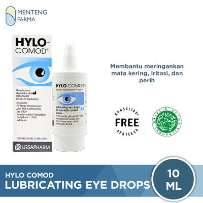 Hylo Comod Lubricating Eye Drops 10 mL - Obat Tetes Mata Kering - Menteng Farma