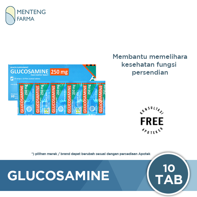 Glucosamine 250 mg 10 Tablet - Suplemen Kesehatan Persendian - Menteng Farma