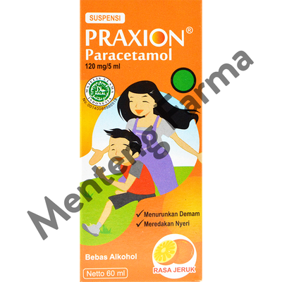 Praxion Suspensi 60 ml - Meredakan Demam Sakit Kepala dan Sakit Gigi - Menteng Farma