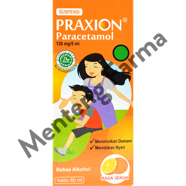 Praxion Suspensi 60 ml - Meredakan Demam Sakit Kepala dan Sakit Gigi - Menteng Farma